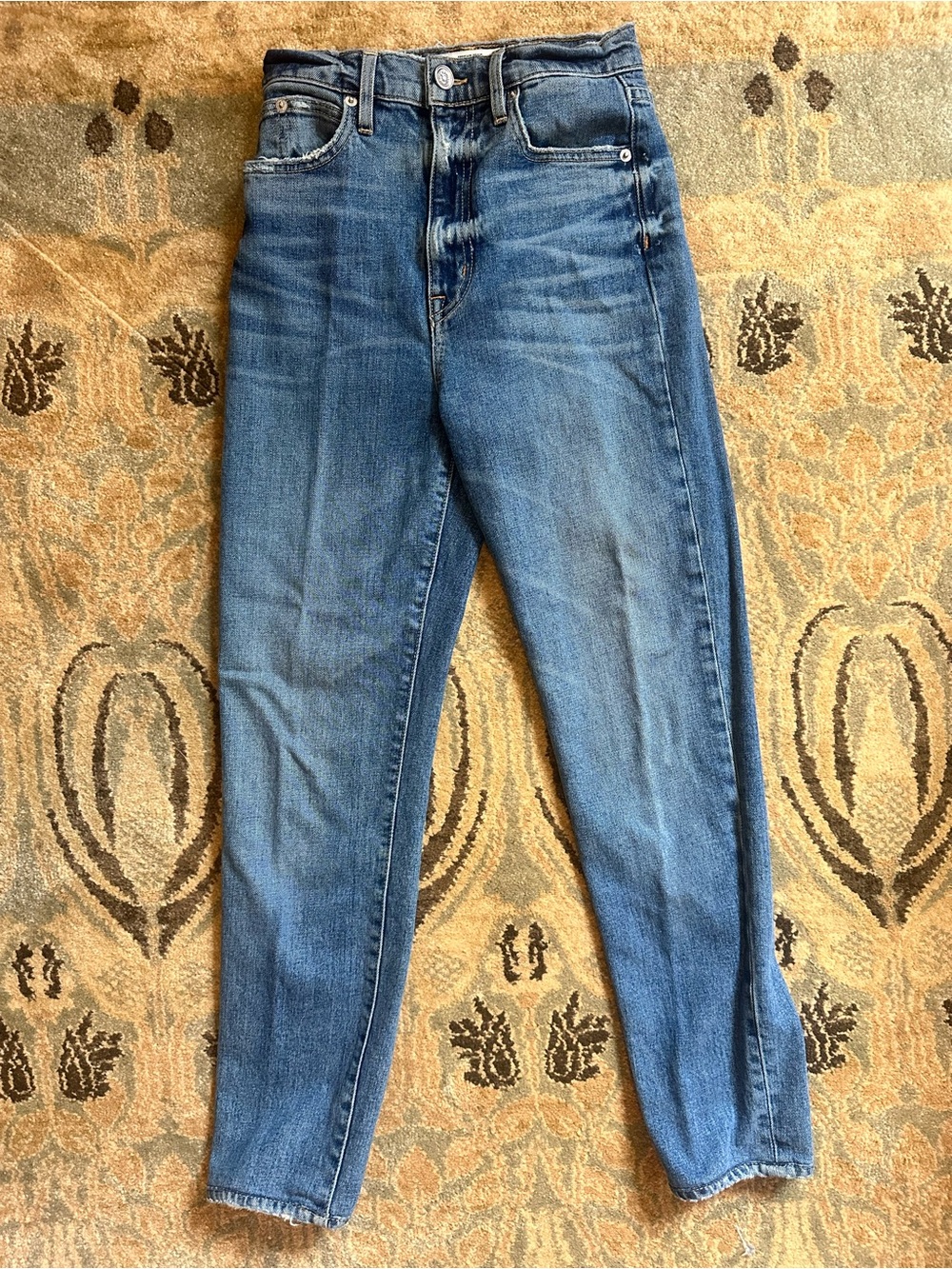 SLVRLAKE High-Rise Slim Tapered Blue Jeans